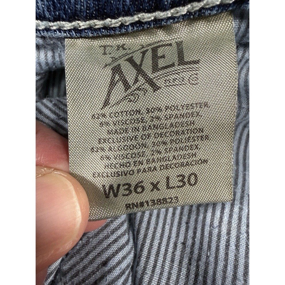 TK Axel Jeans Men's 36x30 Blue Slim Boot Cut Denim Cowboy Western Rodeo Y2K - Picture 8 of 15